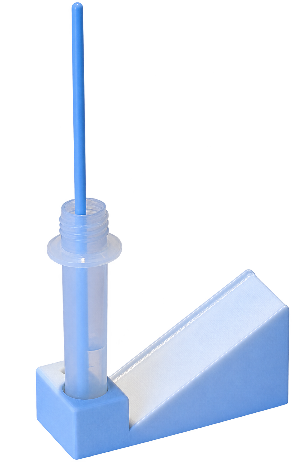 Step 2 — Open bottle + insert swab